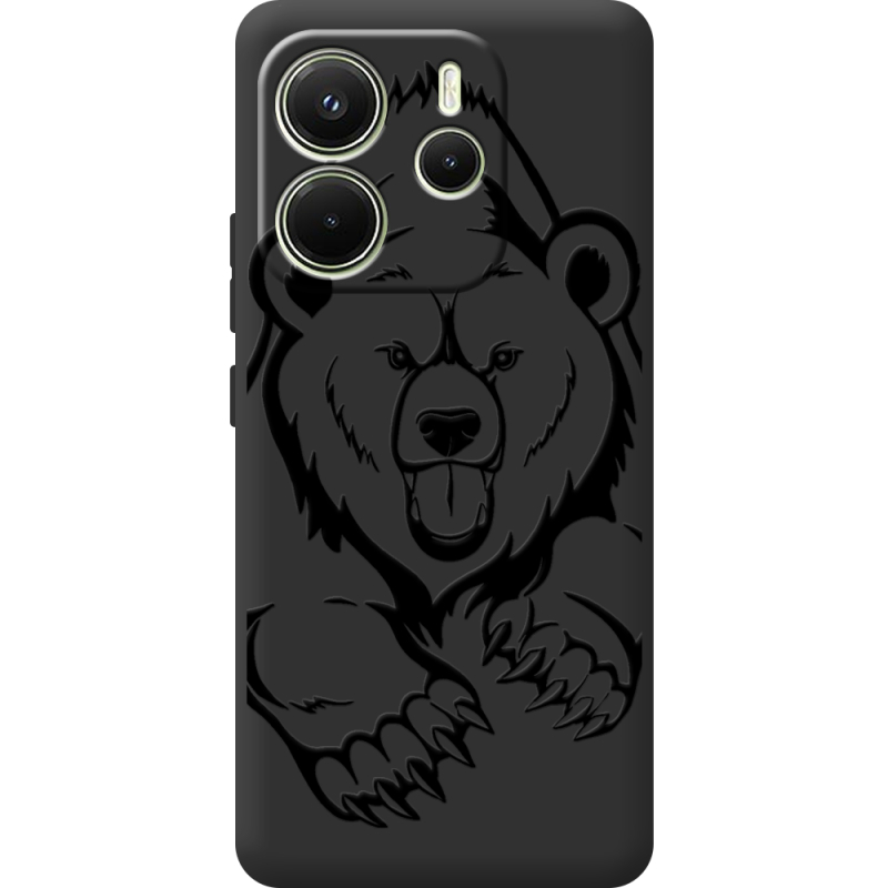 Чорний чохол BoxFace Xiaomi Redmi Note 14 4G Global version Grizzly Bear