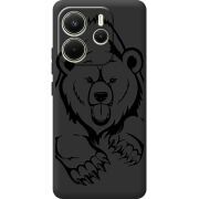 Чорний чохол BoxFace Xiaomi Redmi Note 14 4G Global version Grizzly Bear