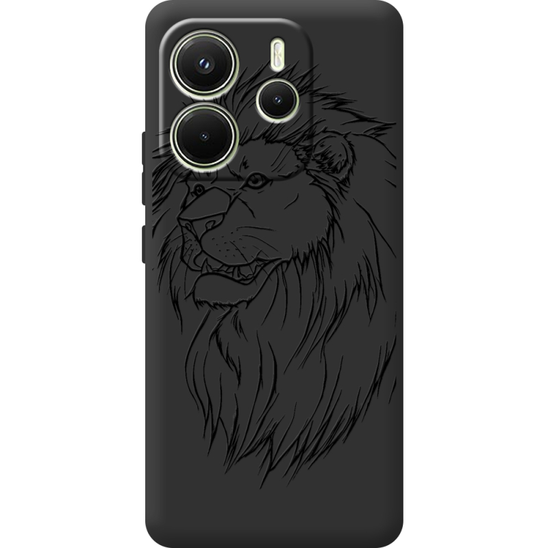 Чорний чохол BoxFace Xiaomi Redmi Note 14 4G Global version Lion