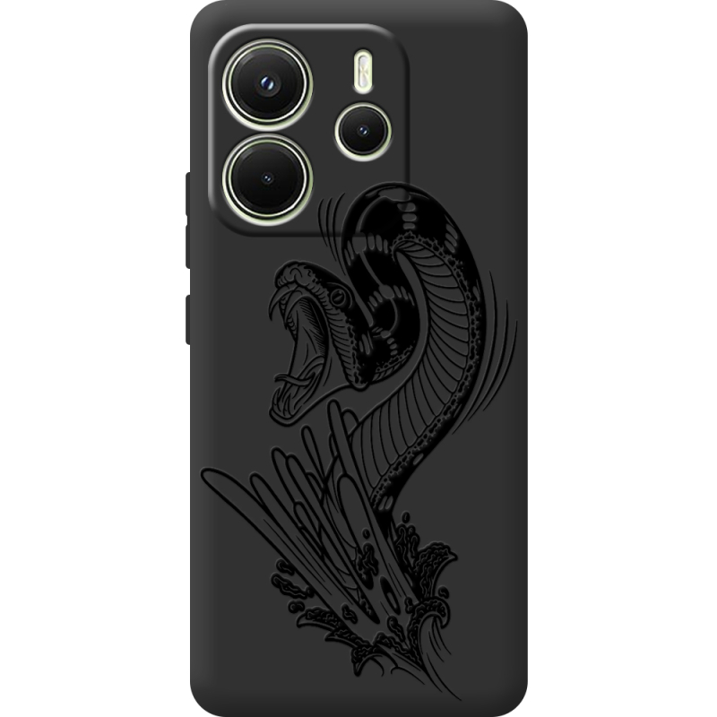 Чорний чохол BoxFace Xiaomi Redmi Note 14 4G Global version Snake