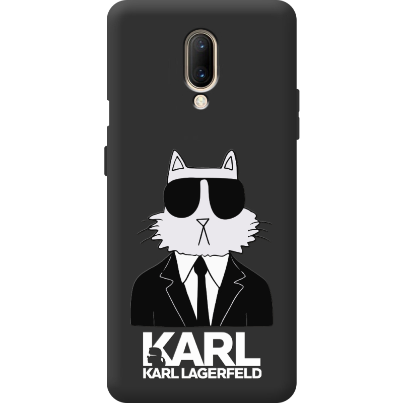 Чорний чохол BoxFace OnePlus 7 Cat in Black