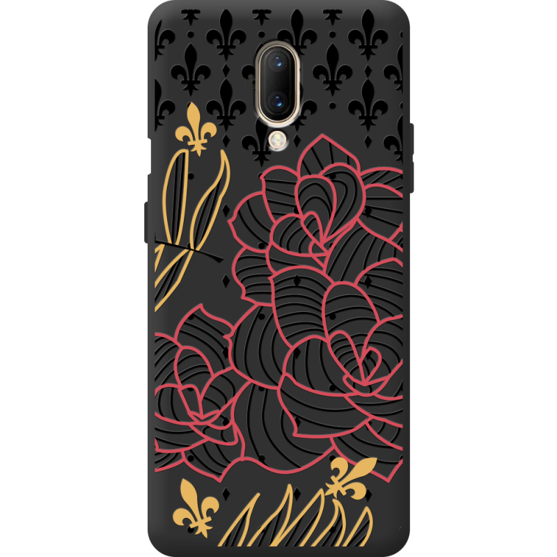 Чорний чохол BoxFace OnePlus 7 FranceFlowers