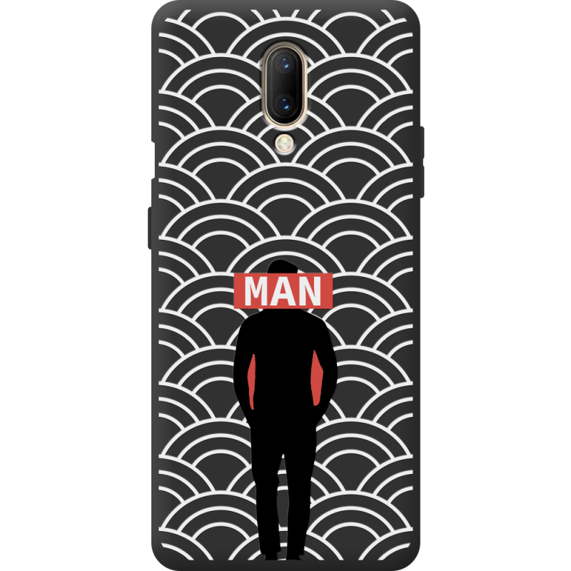 Чорний чохол BoxFace OnePlus 7 Man Pattern