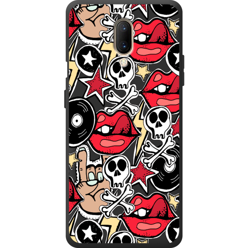 Чорний чохол BoxFace OnePlus 7 Rock Graffiti