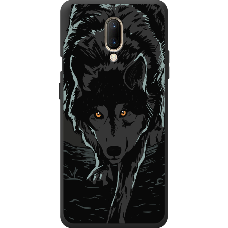 Чорний чохол BoxFace OnePlus 7 Wolf