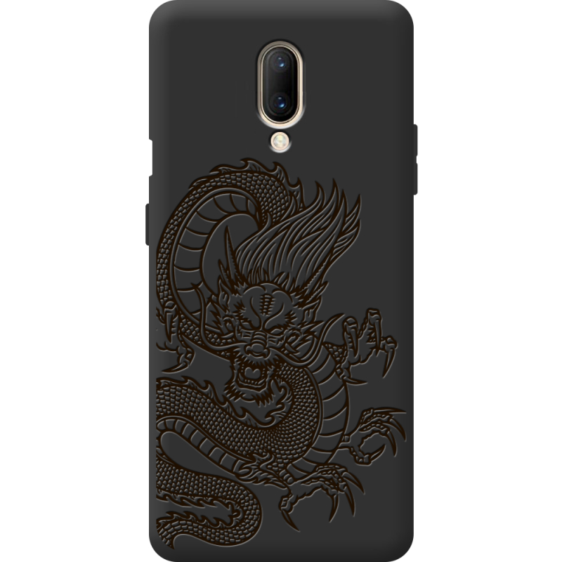 Чорний чохол BoxFace OnePlus 7 Chinese Dragon