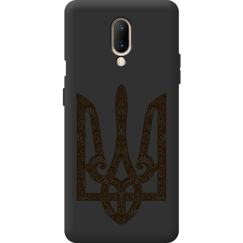 Чорний чохол BoxFace OnePlus 7 Ukrainian Trident