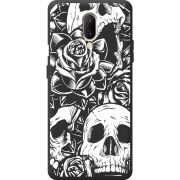 Чорний чохол BoxFace OnePlus 7 Skull and Roses