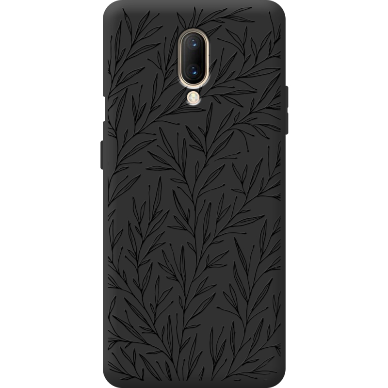 Чорний чохол BoxFace OnePlus 7 Leaves