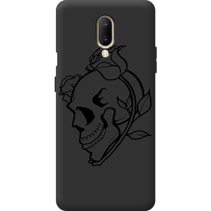 Чорний чохол BoxFace OnePlus 7 Skull and Roses
