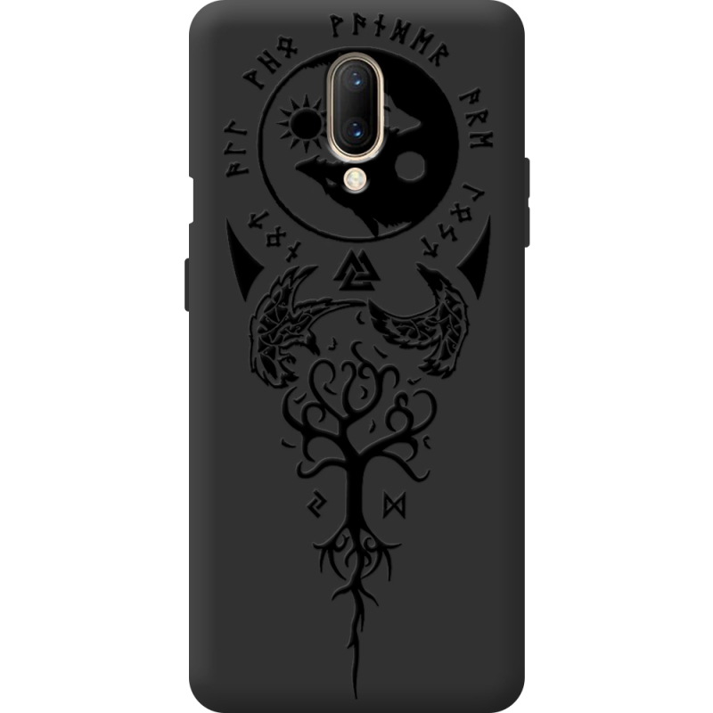 Чорний чохол BoxFace OnePlus 7 Hugin and Munin