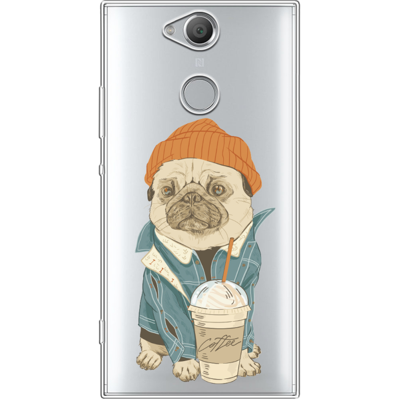 Прозрачный чехол Uprint Sony Xperia XA2 H4113 Dog Coffeeman