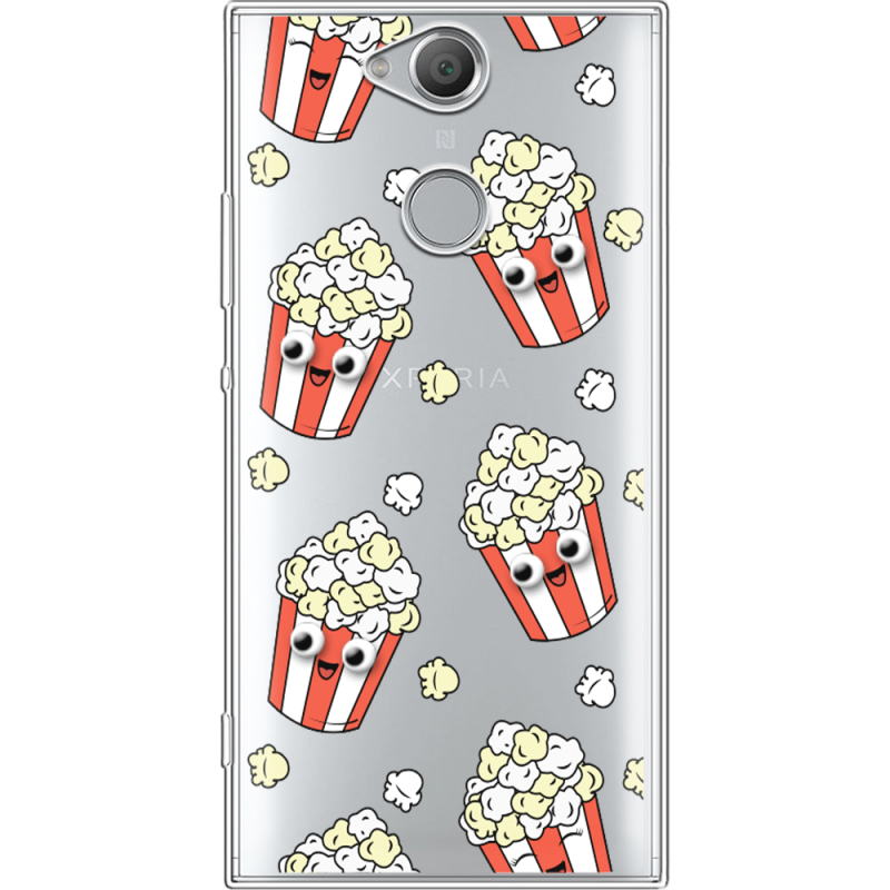 Прозрачный чехол Uprint Sony Xperia XA2 H4113 с 3D-глазками Popcorn