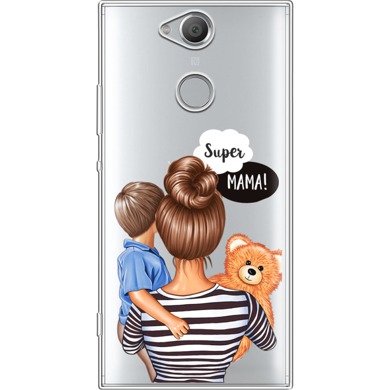 Прозрачный чехол Uprint Sony Xperia XA2 H4113 Super Mama and Son