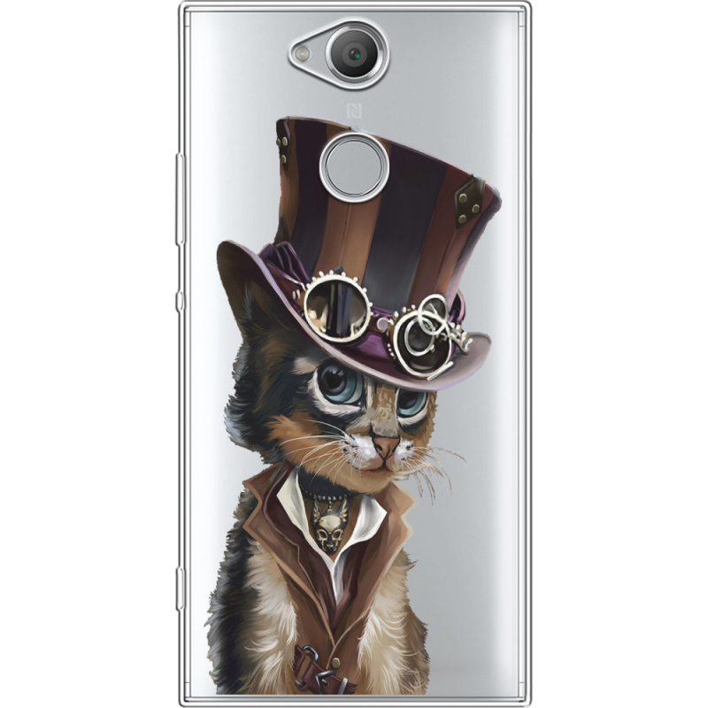 Прозрачный чехол Uprint Sony Xperia XA2 H4113 Steampunk Cat