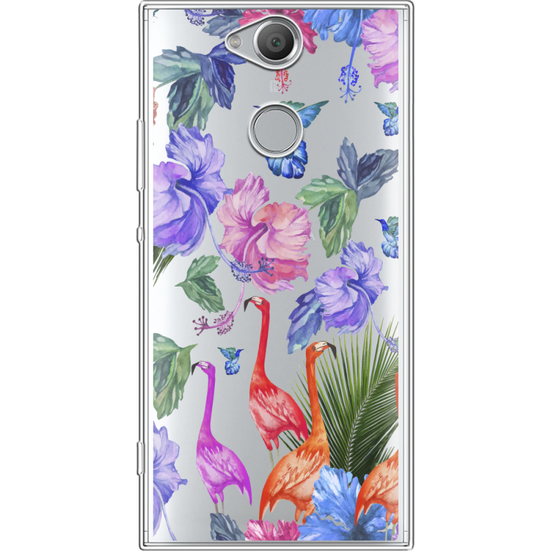 Прозрачный чехол Uprint Sony Xperia XA2 H4113 Flamingo