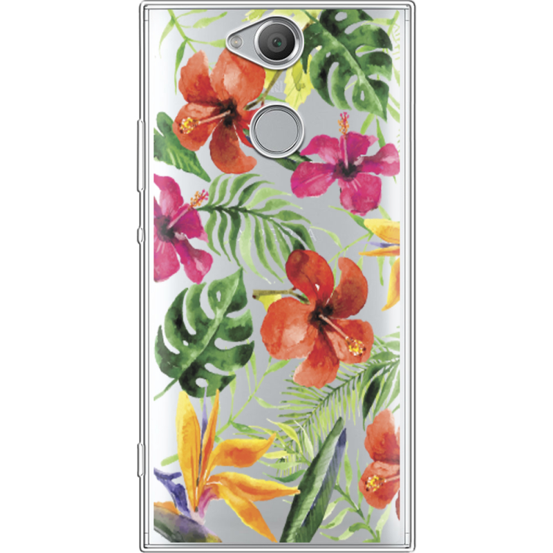 Прозрачный чехол Uprint Sony Xperia XA2 H4113 Tropical Flowers