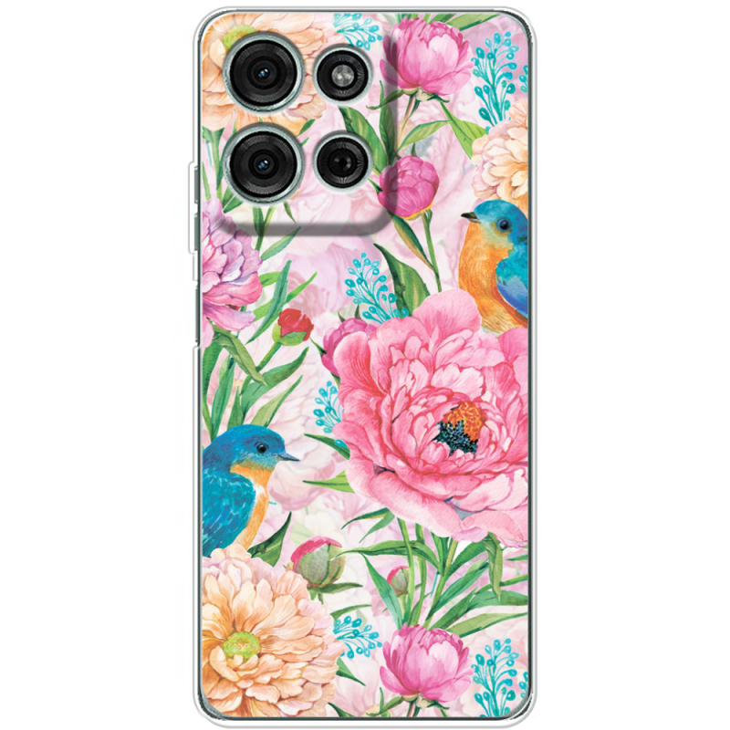 Чохол BoxFace Motorola Moto G56 Birds in Flowers