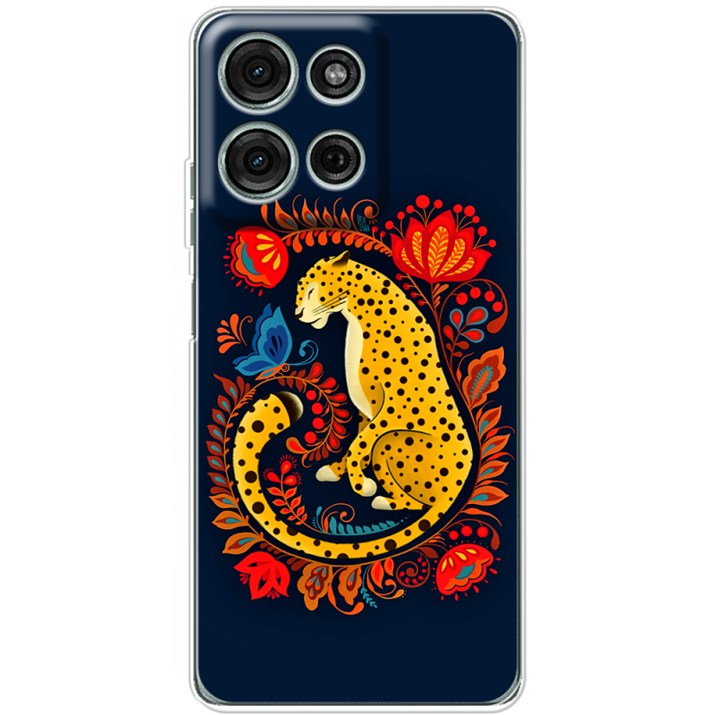 Чохол BoxFace Motorola Moto G56 Petrykivka Leopard