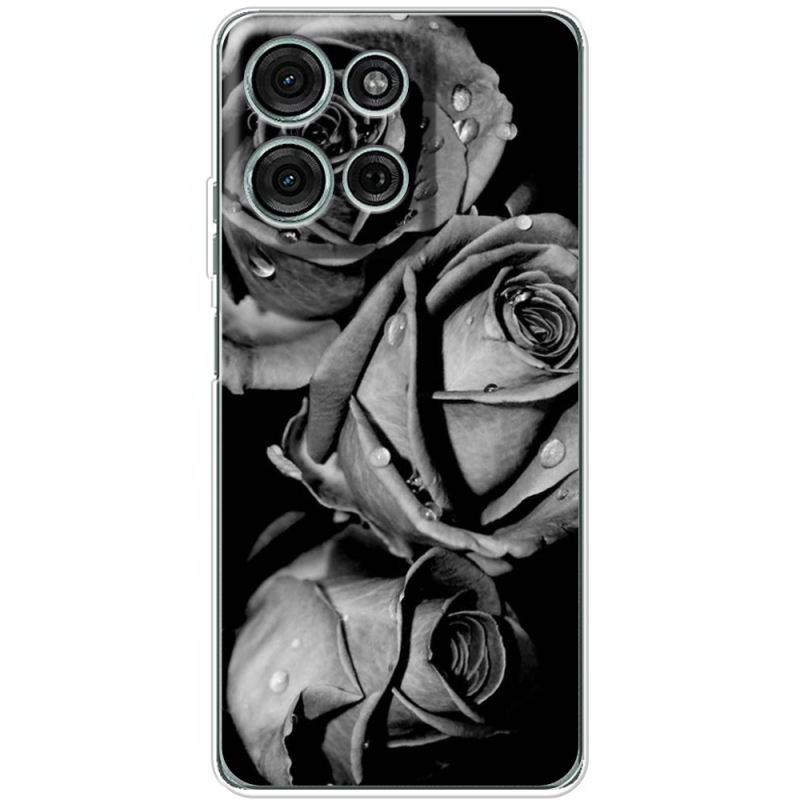 Чохол BoxFace Motorola Moto G56 Black and White Roses