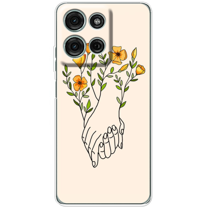 Чохол BoxFace Motorola Moto G56 Flower Hands