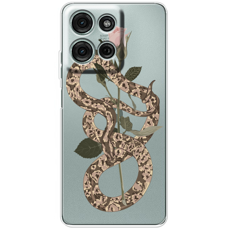 Прозорий чохол BoxFace Motorola Moto G56 Glamor Snake