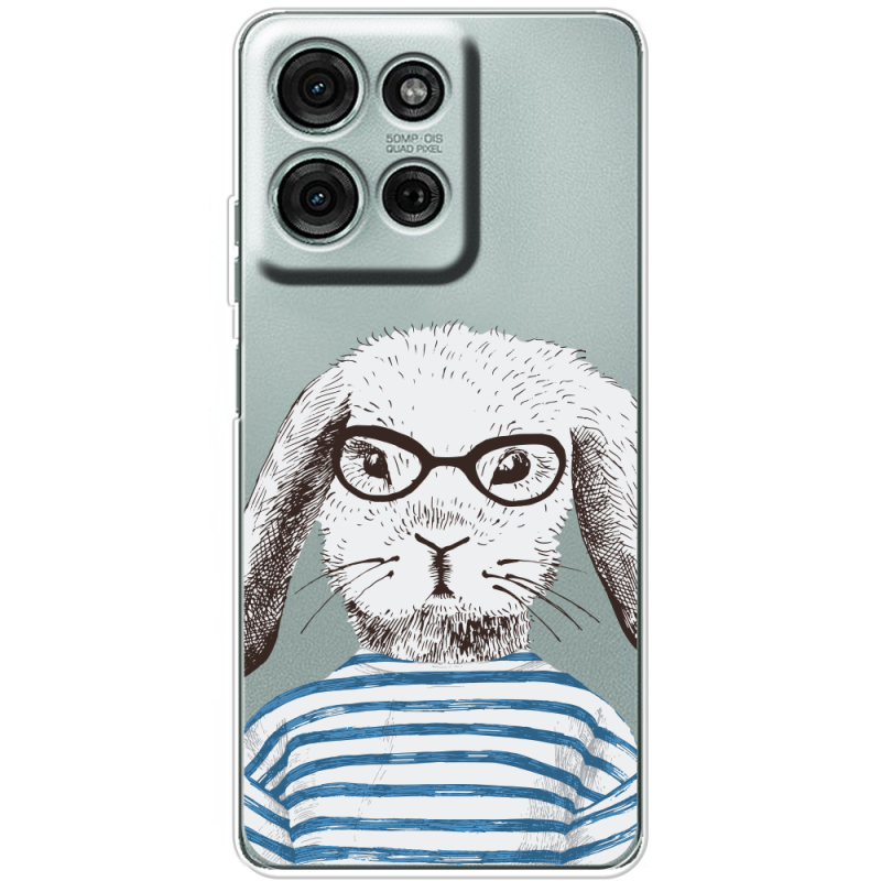 Прозорий чохол BoxFace Motorola Moto G56 MR. Rabbit
