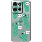 Прозорий чохол BoxFace Motorola Moto G56 с 3D-глазками HIYA