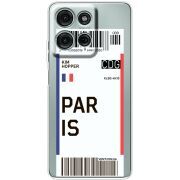Прозорий чохол BoxFace Motorola Moto G56 Ticket Paris