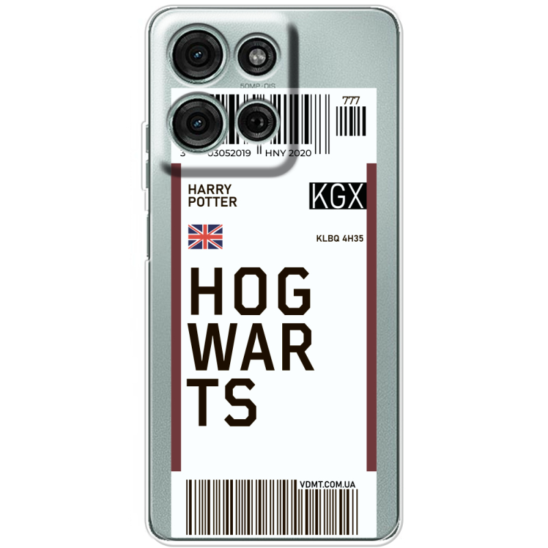 Прозорий чохол BoxFace Motorola Moto G56 Ticket Hogwarts