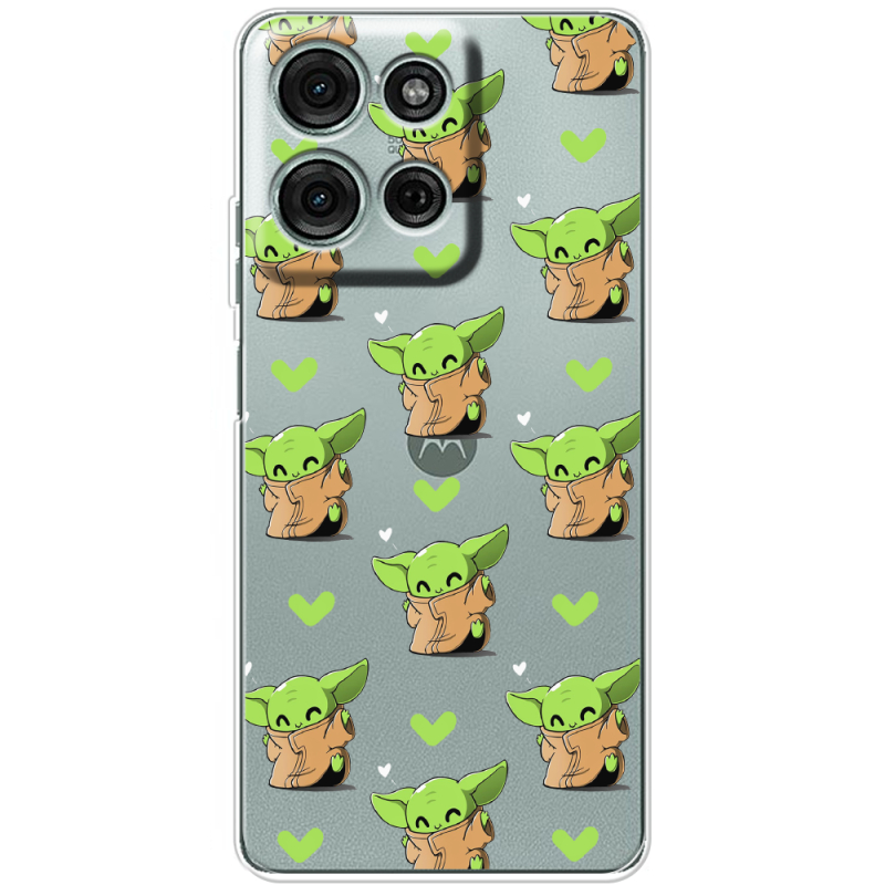Прозорий чохол BoxFace Motorola Moto G56 Pattern Baby Yoda