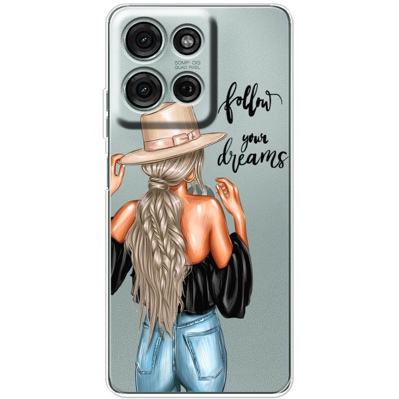 Прозорий чохол BoxFace Motorola Moto G56 Follow Your Dreams