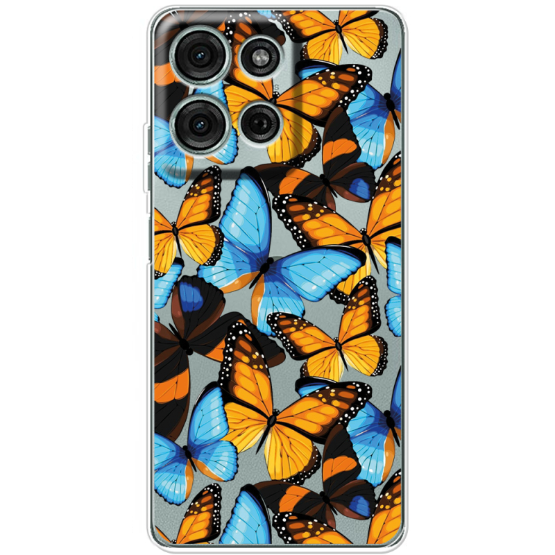 Прозорий чохол BoxFace Motorola Moto G56 Butterfly Morpho