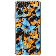 Прозорий чохол BoxFace Motorola Moto G56 Butterfly Morpho