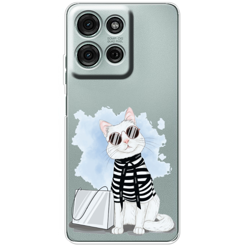 Прозорий чохол BoxFace Motorola Moto G56 Cat Style