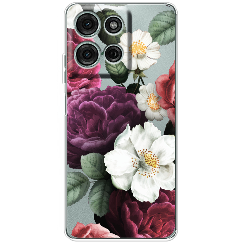 Прозорий чохол BoxFace Motorola Moto G56 Floral Dark Dreams