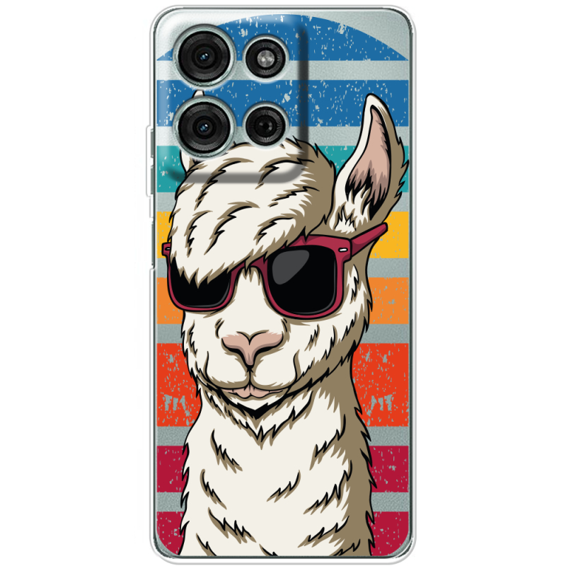 Прозорий чохол BoxFace Motorola Moto G56 Стильна Лама