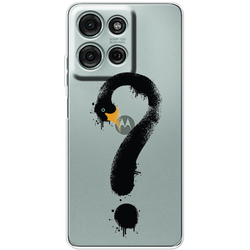 Прозорий чохол BoxFace Motorola Moto G56 Swan question