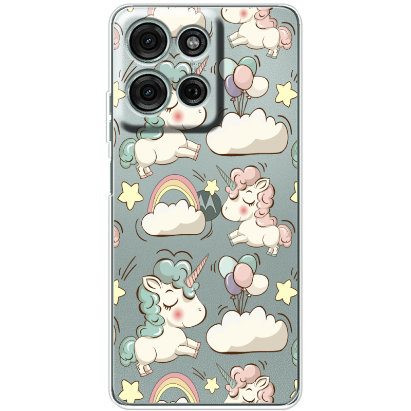 Прозорий чохол BoxFace Motorola Moto G56 Unicorns