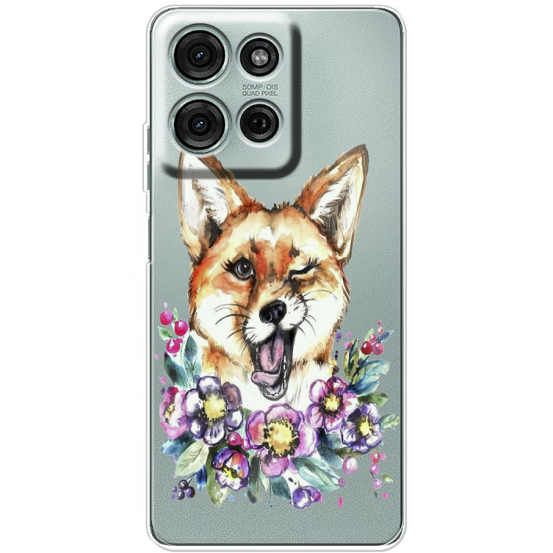 Прозорий чохол BoxFace Motorola Moto G56 Winking Fox