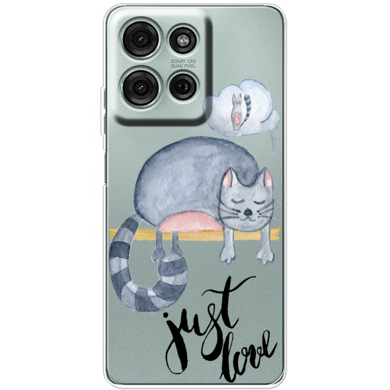 Прозорий чохол BoxFace Motorola Moto G56 Just Love