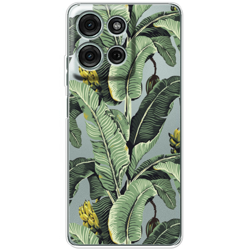 Прозорий чохол BoxFace Motorola Moto G56 Banana Leaves