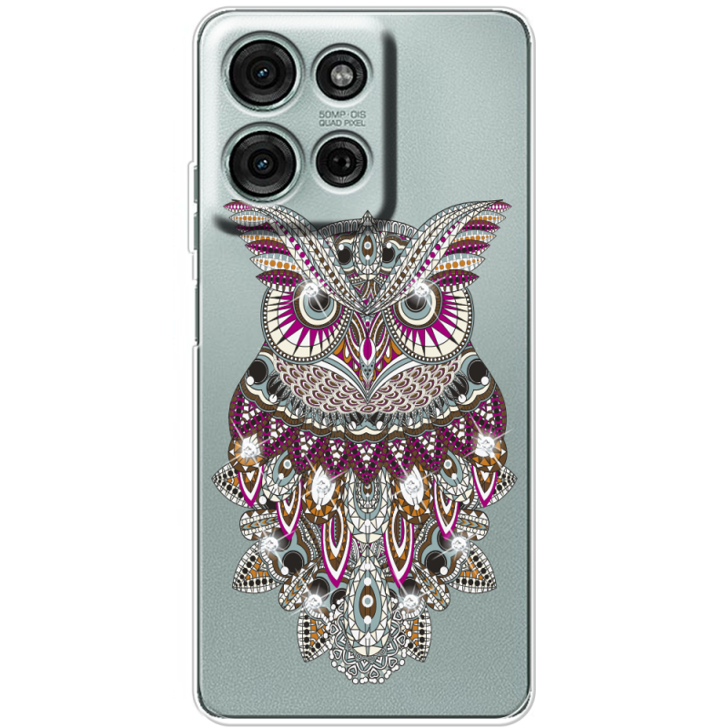 Чохол зі стразами Motorola Moto G56 Owl