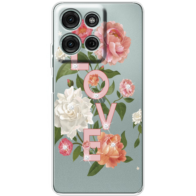 Чохол зі стразами Motorola Moto G56 Love