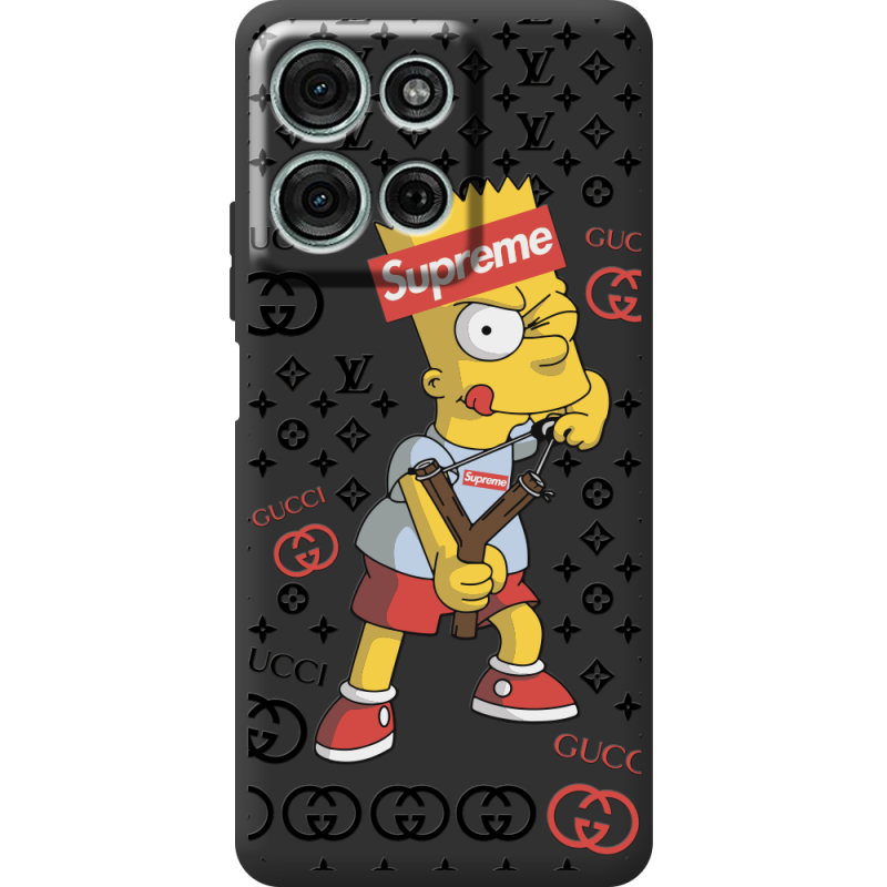 Чорний чохол BoxFace Motorola Moto G56 Yellow Fun
