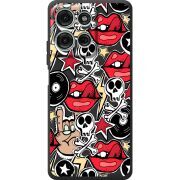 Чорний чохол BoxFace Motorola Moto G56 Rock Graffiti