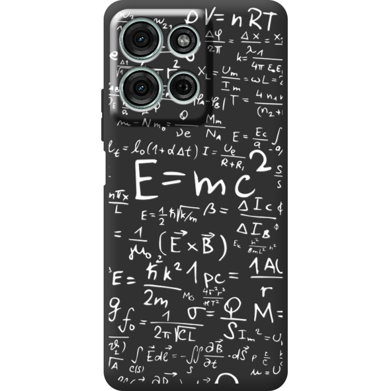 Чорний чохол BoxFace Motorola Moto G56 E=mc2