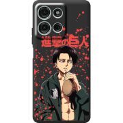 Чорний чохол BoxFace Motorola Moto G56 Атака Титанов Леви