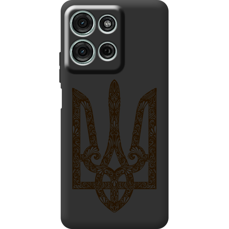 Чорний чохол BoxFace Motorola Moto G56 Ukrainian Trident
