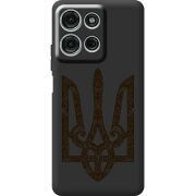 Чорний чохол BoxFace Motorola Moto G56 Ukrainian Trident